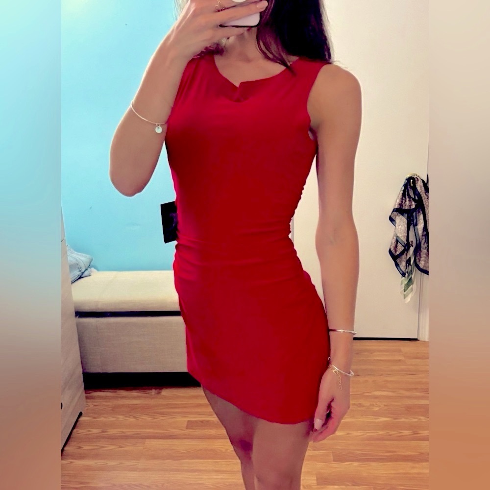 Norma Kamali Pickleball Dress Red